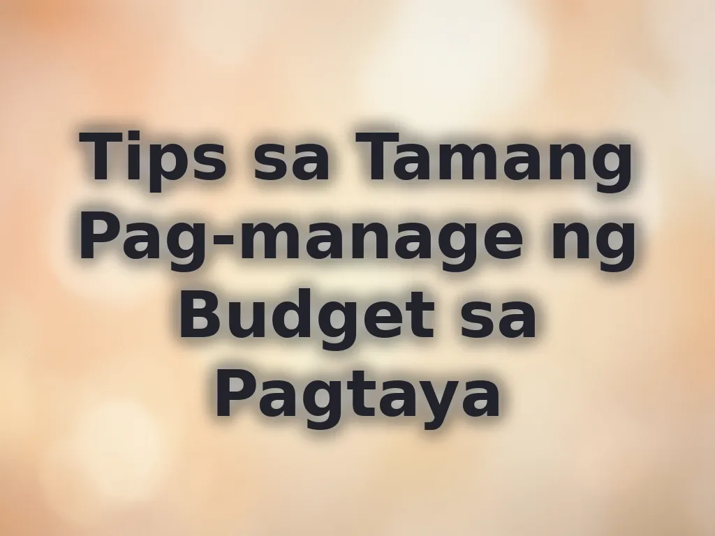 Budget Management