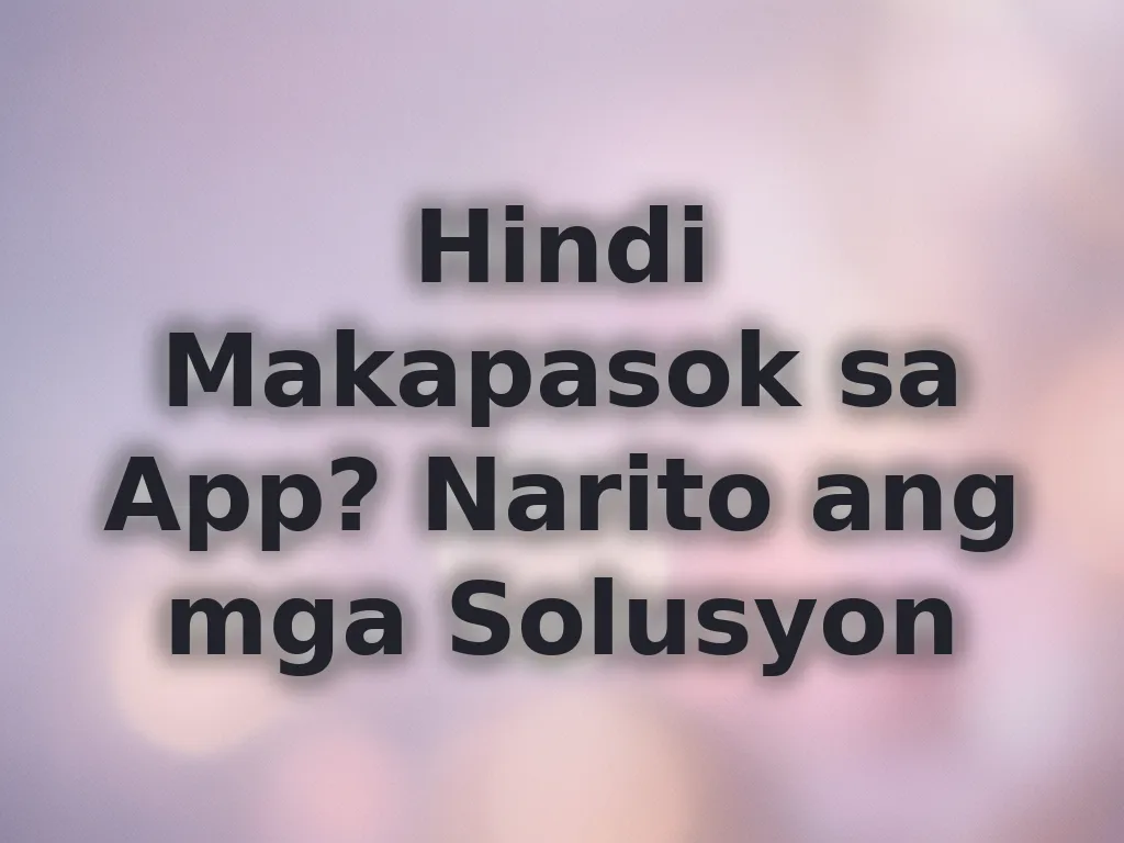 App Troubleshooting